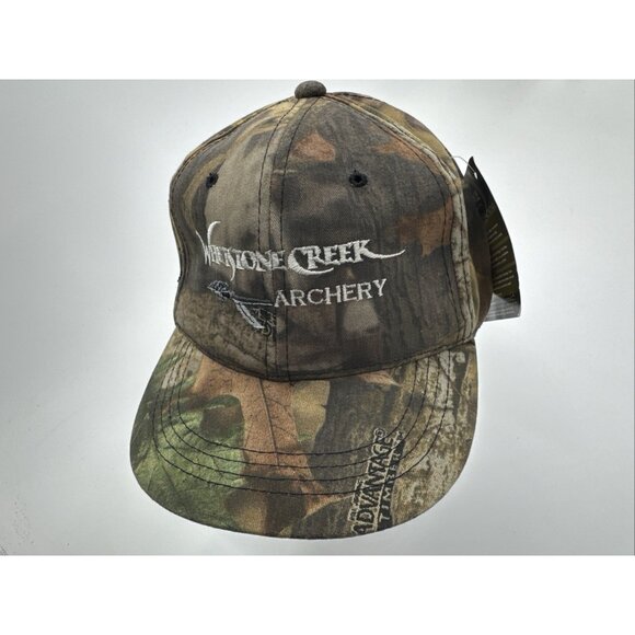 Whetstone Creek Archery Cap Hat Camo Mens Snapback Embroidered Advantage Y2K NEW - Picture 1 of 11